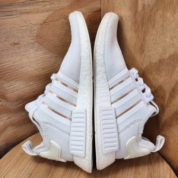 Adidas NMD R1 Boost Womens White Sneakers Size 8.5 - Picture 7 of 9